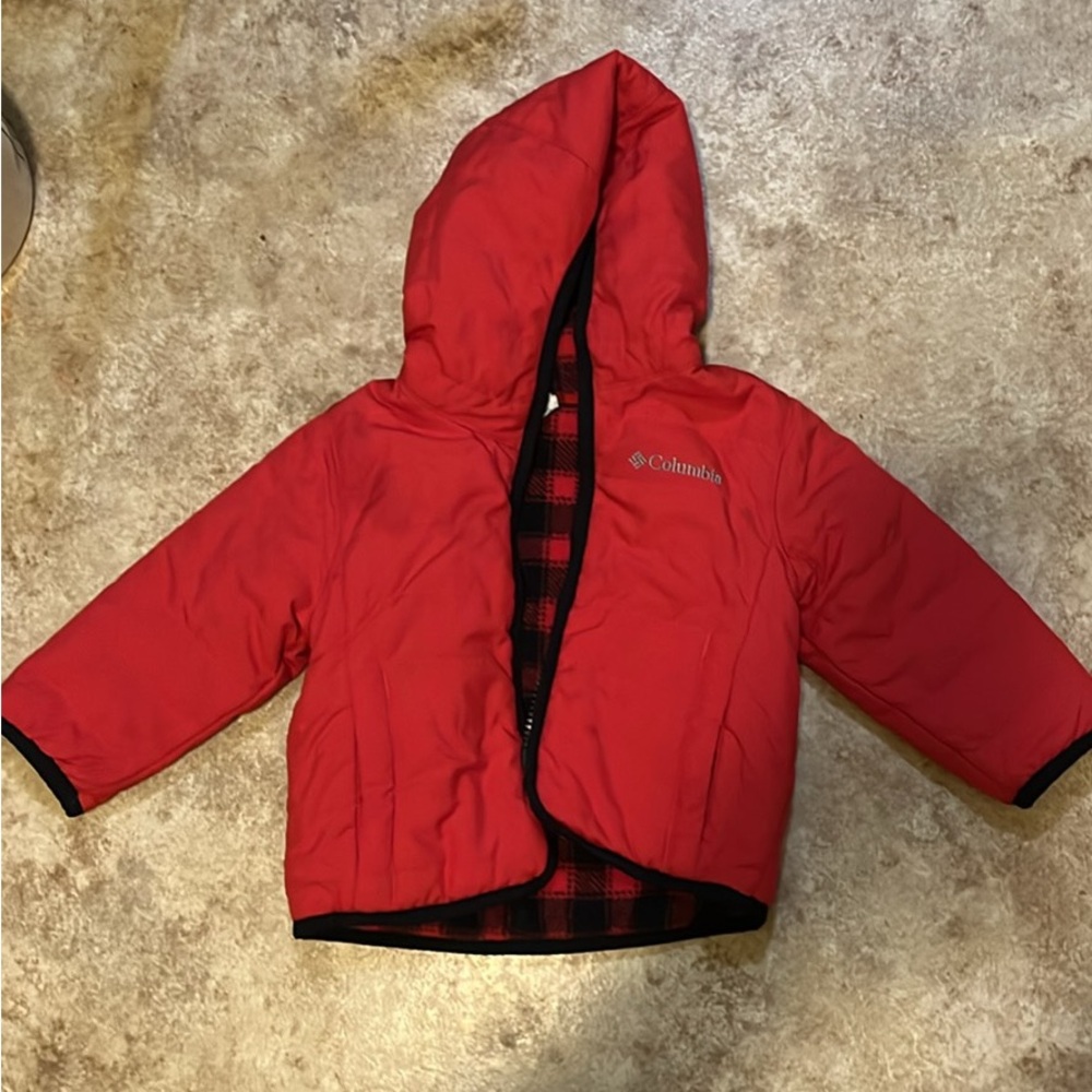 Columbia Kids Red Puffer Jacket with Hood